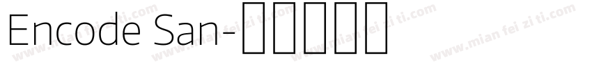 Encode San字体转换